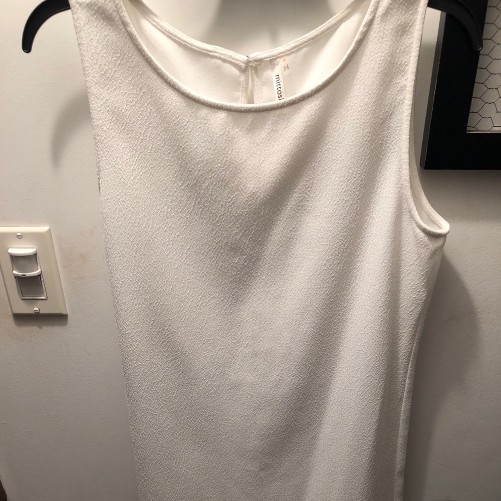 White Scalloped cocktail Dress